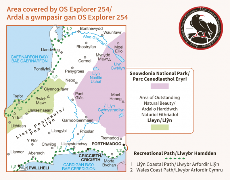 OS Explorer Map 254 - Lleyn Peninsula East-1